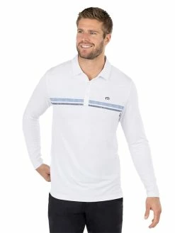 Travis Mathew The Heater 2.0 Long Sleeve Polo - White