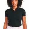 Under Armour Women's Zinger Short Sleeve Polo - Black/Metallic Silver 2 Under Armour Women's Zinger Short Sleeve Polo - Black/Metallic Silver -Deals Golf Apparel Store shirt ua12013639492000120ldy20black 1 57334.1667498657