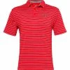 Under Armour Playoff Polo Core Stripe - Red/Steel -Deals Golf Apparel Store shirt ua32013511302060020men20red 1 43103.1678881010