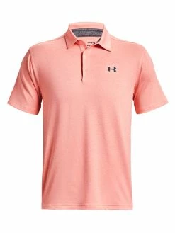 Under Armour Playoff Heather Polo - Pink Sands/Pitch Grey
