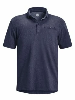 Under Armour Luxe Heather Polo - Midnight Navy