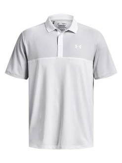 Under Armour Performance 3.0 Colourblock Polo - White/Halo Grey