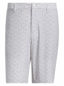 Adidas Ultimate365 Nine-Inch Printed Golf Shorts - White/Grey Three
