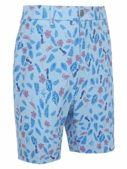 Original Penguin Tropical Print 8-Inch Golf Short - Black Iris