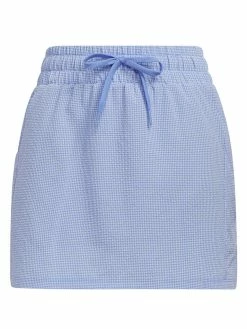 Adidas Seersucker 16-Inch Golf Skort - Blue Fusion