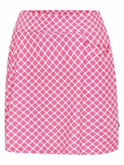 Birdee Sport Women's Lattice Pull On Skort - Pink/White