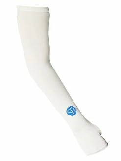 SParms Sun Protection Arm Sleeves With Thumbhole - White