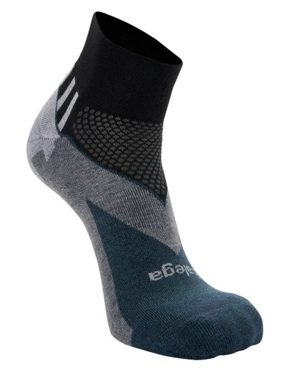 Balega Enduro V-Tech Quarter Socks - Black/Charcoal 3 Balega Enduro V-Tech Quarter Socks - Black/Charcoal