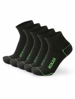 Meikan Socks Meikan 5 Pack Quarter Cut REPREVE Performance Sports Socks