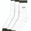 Oakley Essential 3 Pairs Of Socks - White -Deals Golf Apparel Store sock o020fos9002712010020men20white 1 18247.1667491277