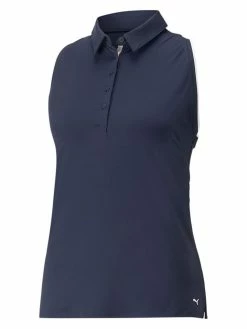 Puma Women's MATTR Peak SL Golf Polo - Navy Blazer