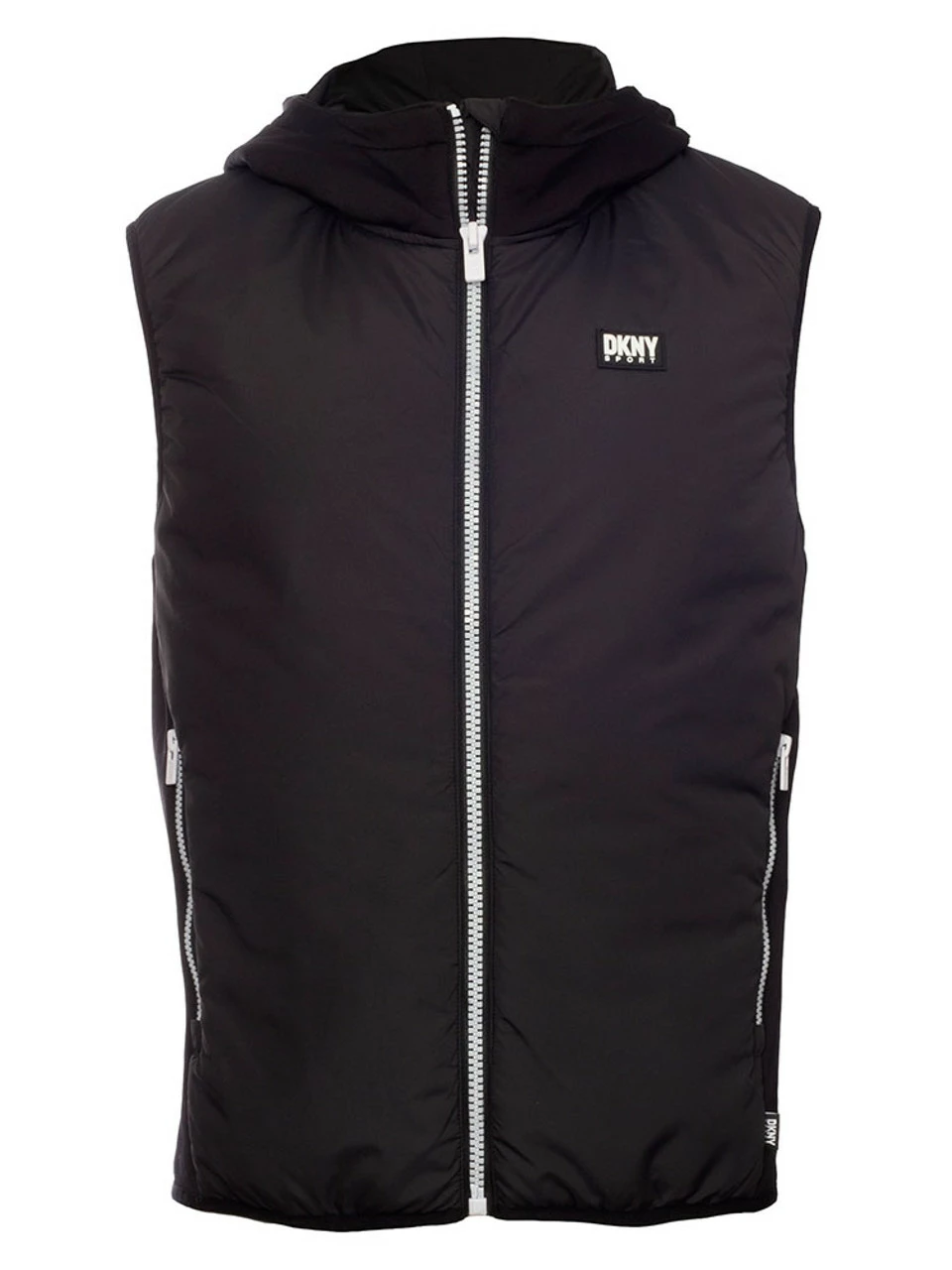 DKNY Sport Parker Hybrid Gilet - Black 3 DKNY Sport Parker Hybrid Gilet - Black