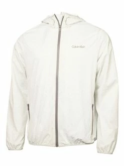 Calvin Klein Nantucket Printed Windbreaker - White/Pale Silver